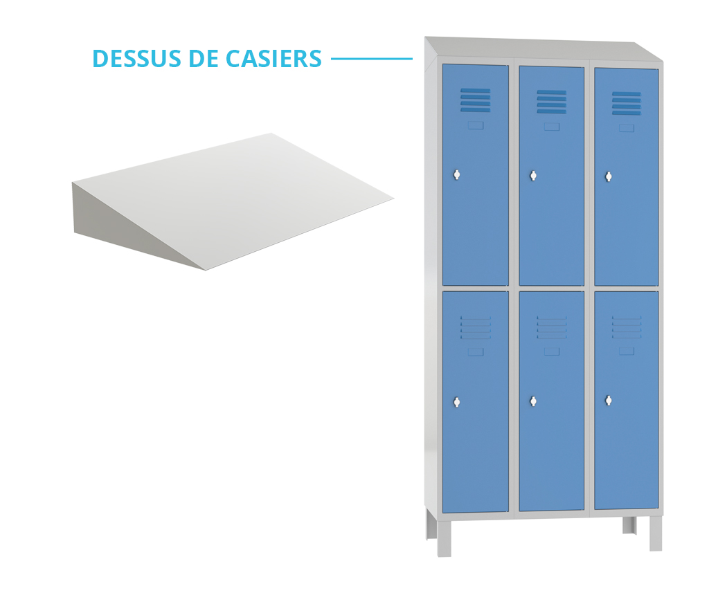 Casier vestiaire en z 3 colonnes/6 casiers