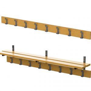 smooth hooks and wooden pallet rack